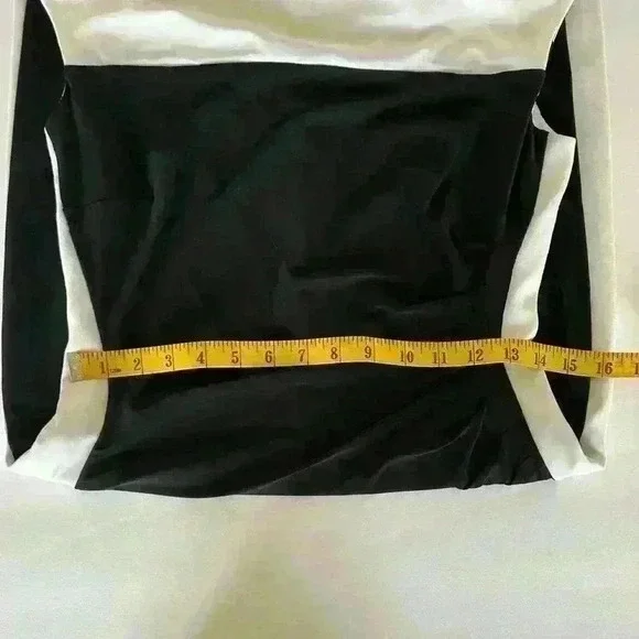 Chaps Black & White Pull-on Dress - Picture 3 of 6